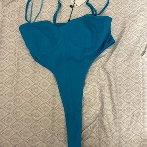 Turquoise Corset Bodysuit